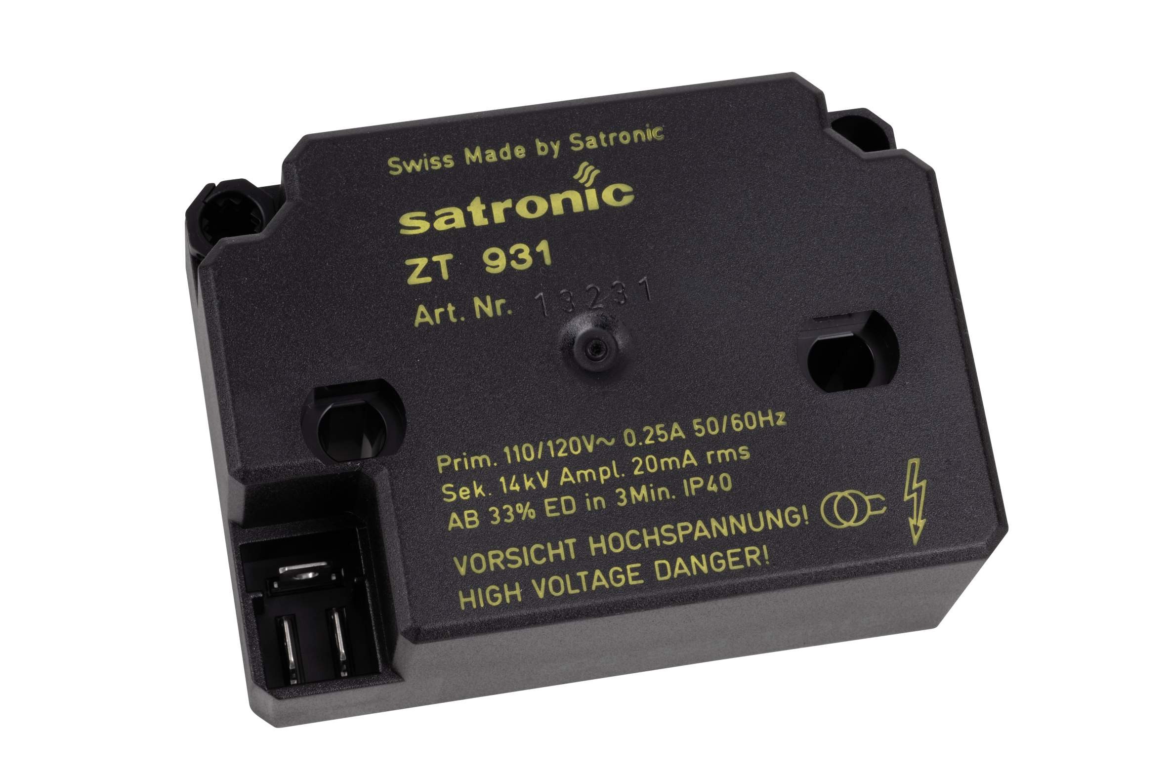 Transformador ignición ZT 931 Satronic (Honeywell)