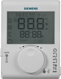 programar termostato RDE. 100.1 de Siemens 